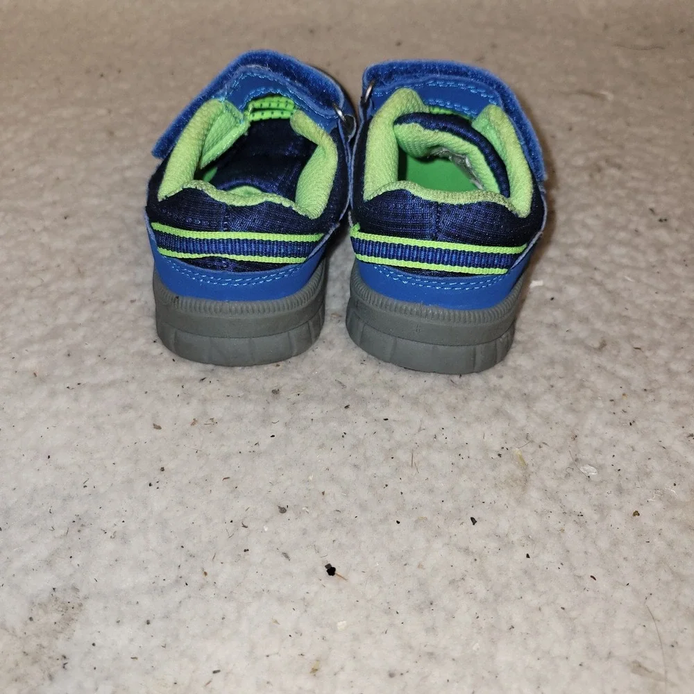 OshKosh B'gosh Toddler Water Shoes Blue‎ Green Hook Loop Size 5 EU 20